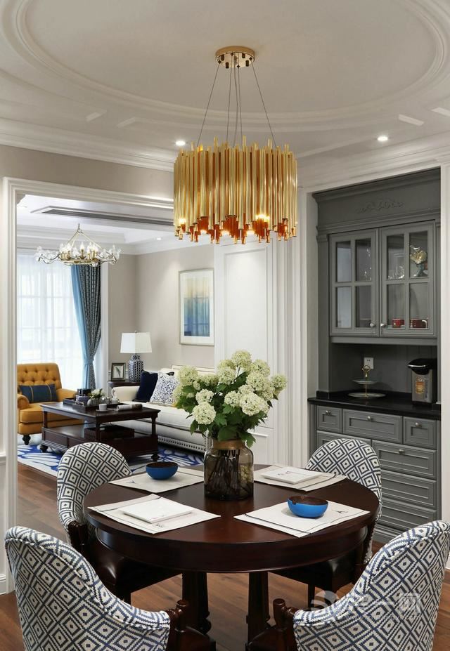 南宁龙庭水岸109平米二室二厅现代美式装修效果案例